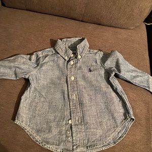 Denim boys polo bottom up